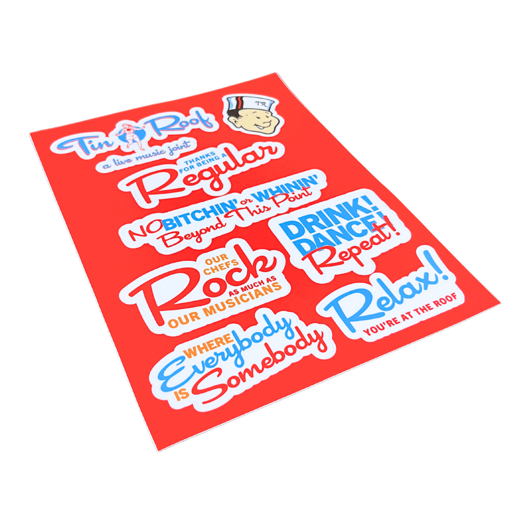 Tin Roof Sticker Sheets Party Pack