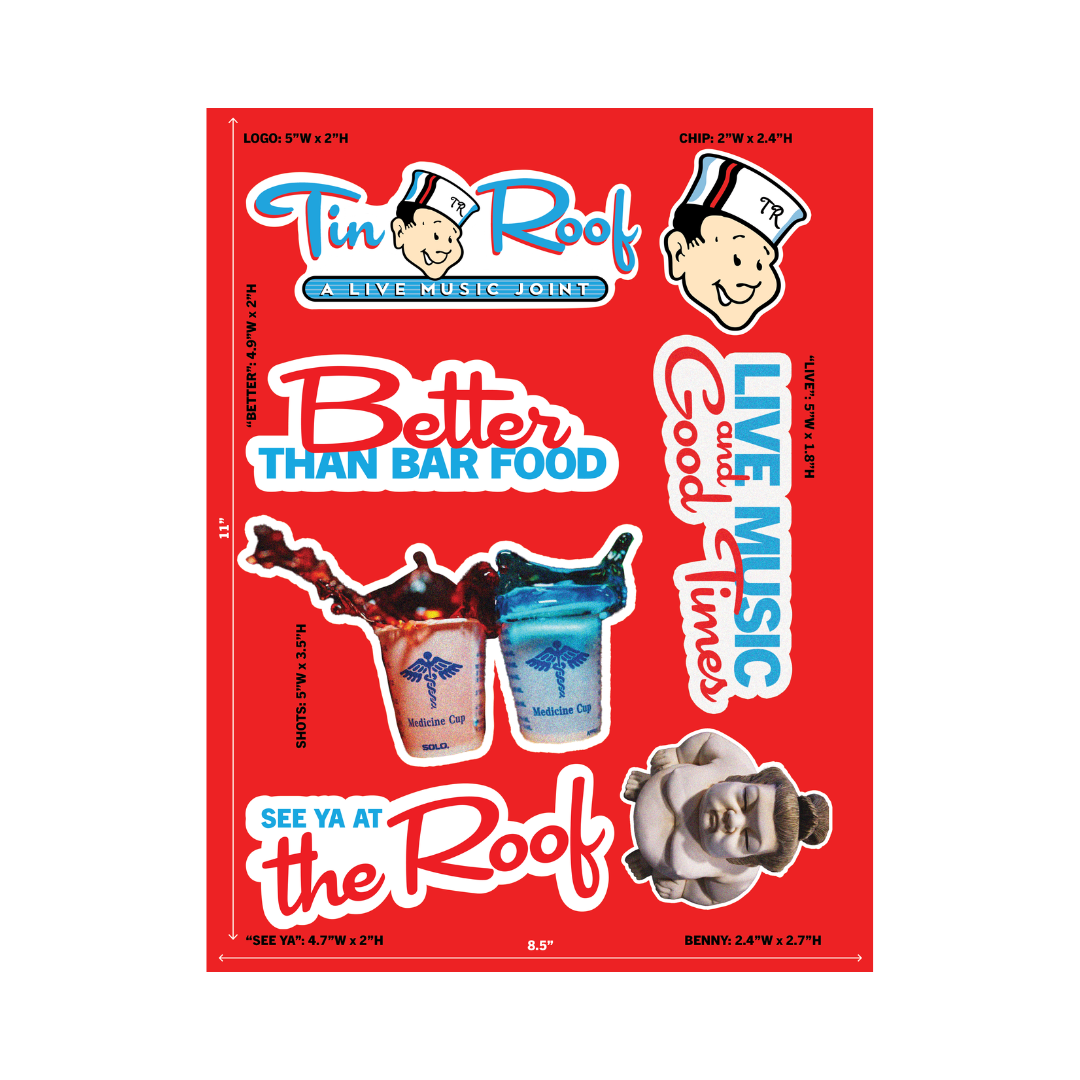 Tin Roof Sticker Sheets Party Pack